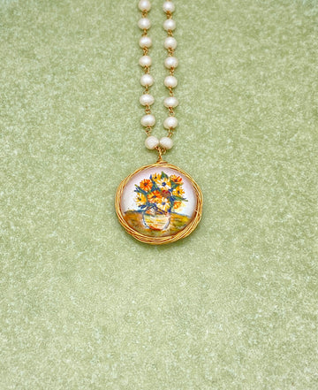 Sunflowers Baroque Pearl Necklace