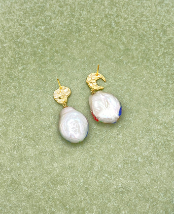 Bunny Baroque Pearl Drop Earrings