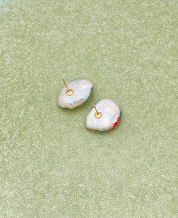 Bunny Baroque Pearl Stud Earrings